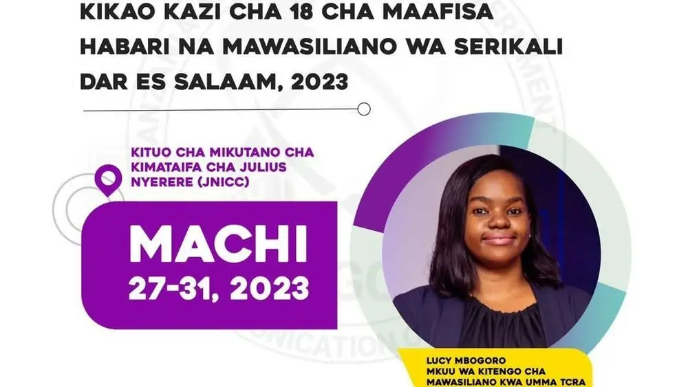 TCRA Kushiriki Kikao Kazi Cha 18 Cha Maafisa Habari na Mawasiliano wa Serikali Dar es Salaam,2023